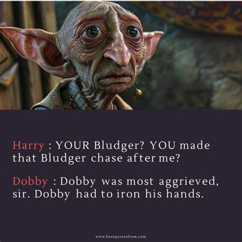 harry potter dobby|What made Dobby think that knocking Harry with Bludger could。